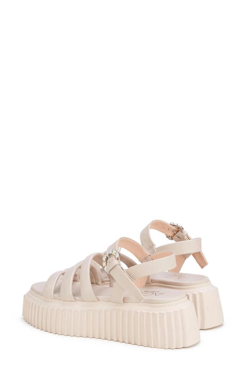 AGL ATTILIO GIUSTI LEOMBRUNI Strap-design Platform Sandals In Hidrangen Product Image