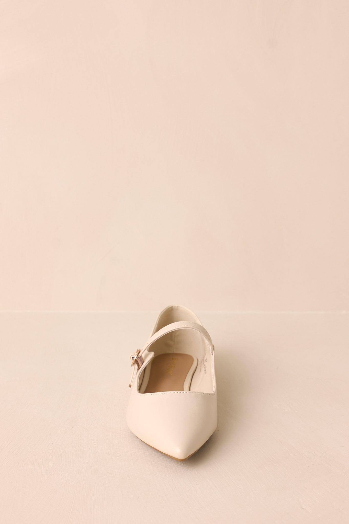 Frostveil Mantle Ivory Pointed-Toe Flats Product Image