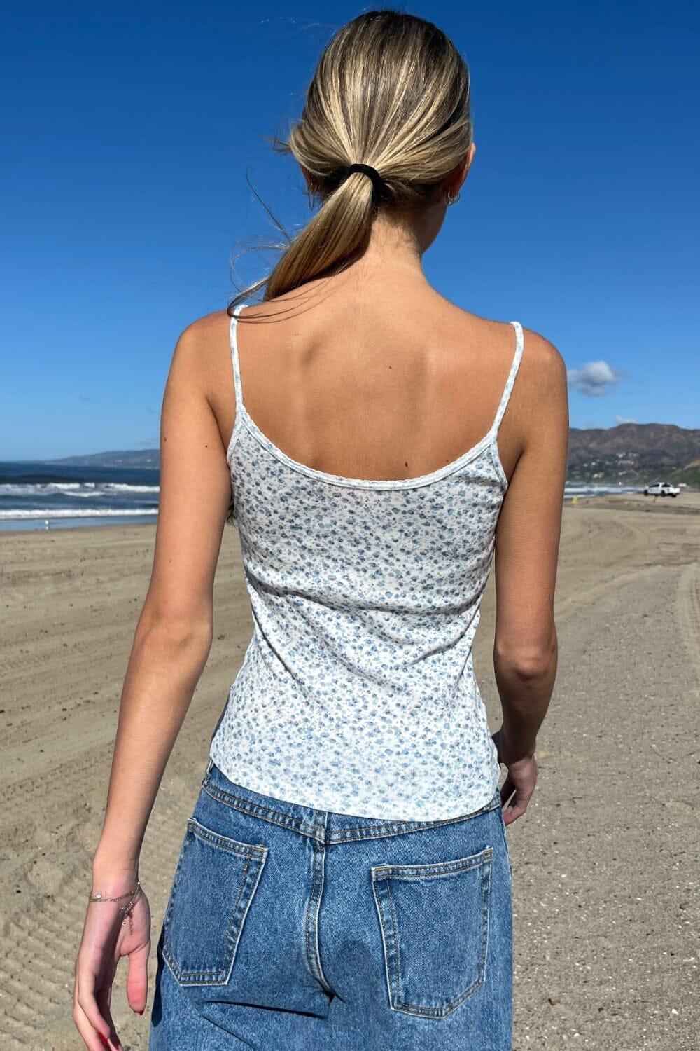 Skylar Ribbed Floral Bow Tank Product Image