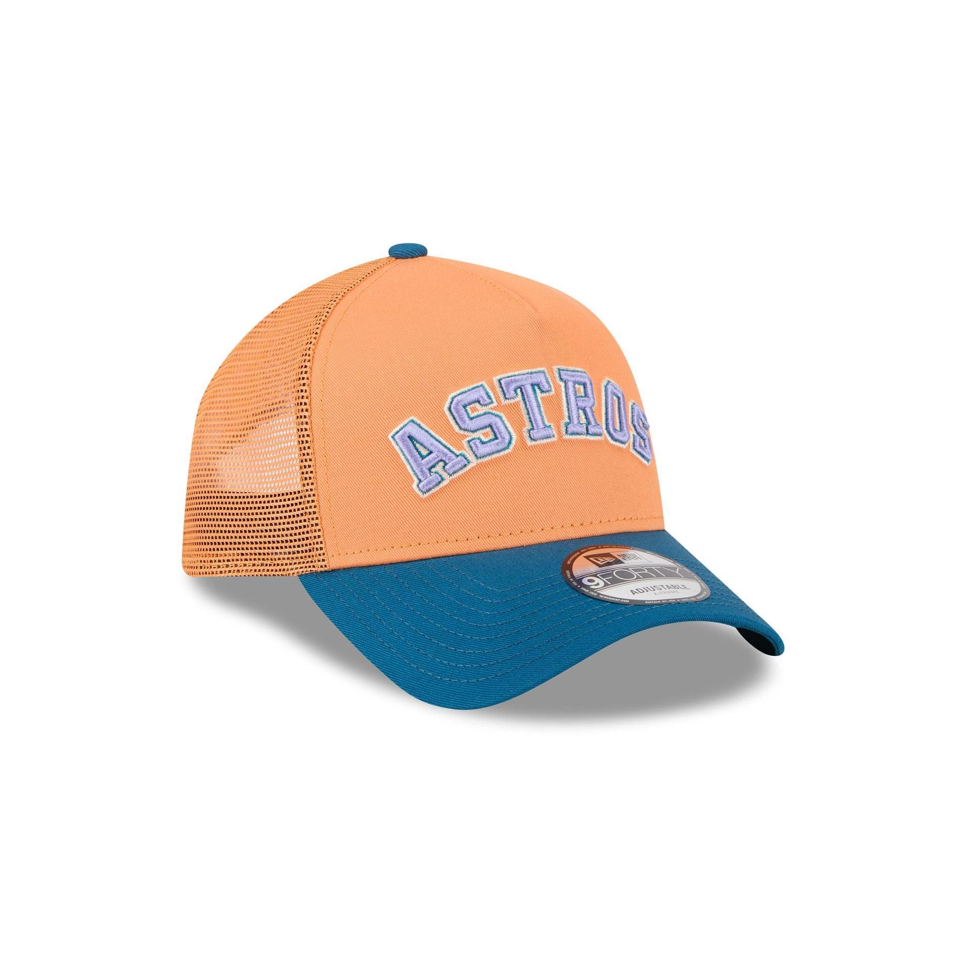Houston Astros Orange Glaze 9FORTY A-Frame Trucker Hat Male Product Image