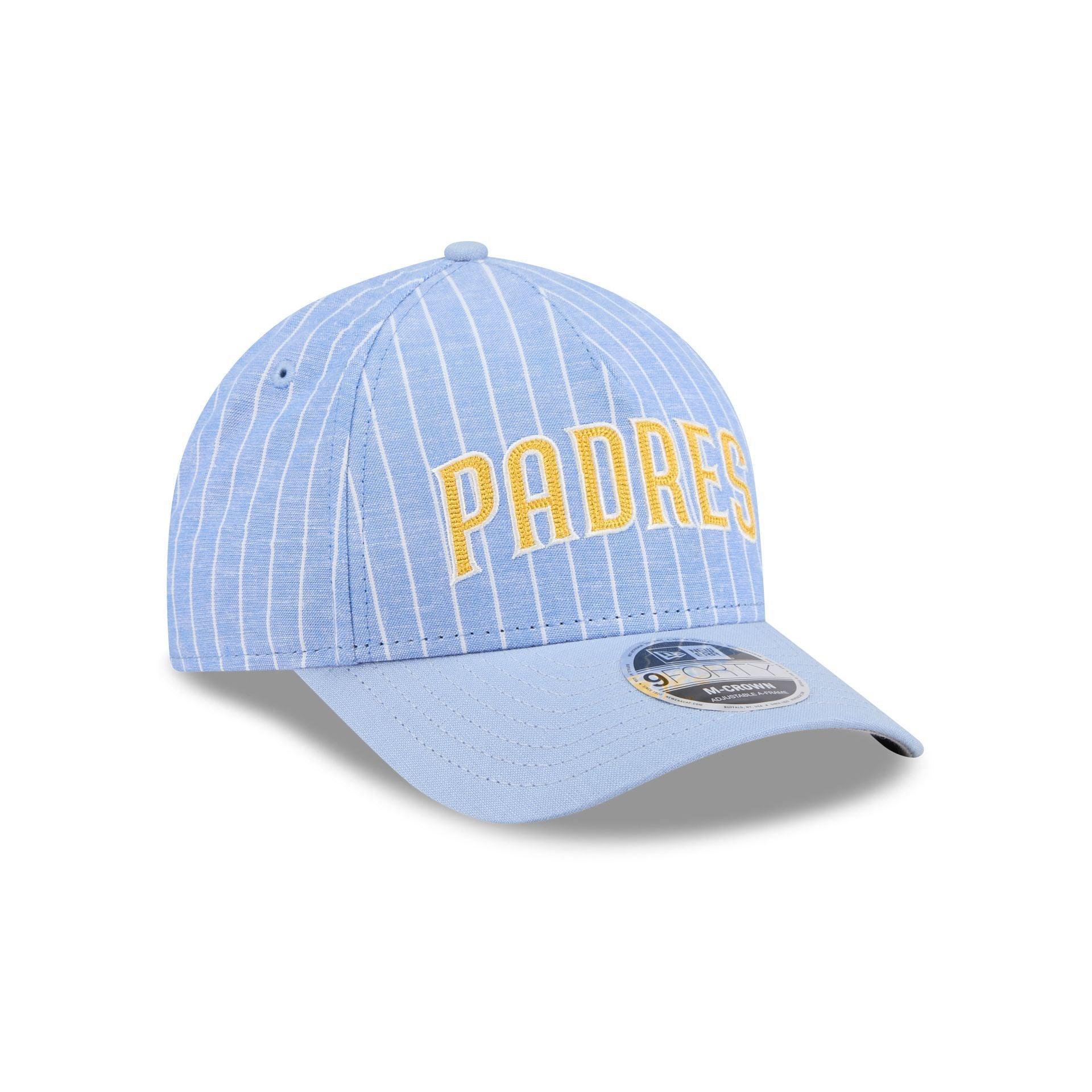 Texas Rangers Pinstripe Linen 9FORTY M-Crown A-Frame Snapback Hat Male Product Image