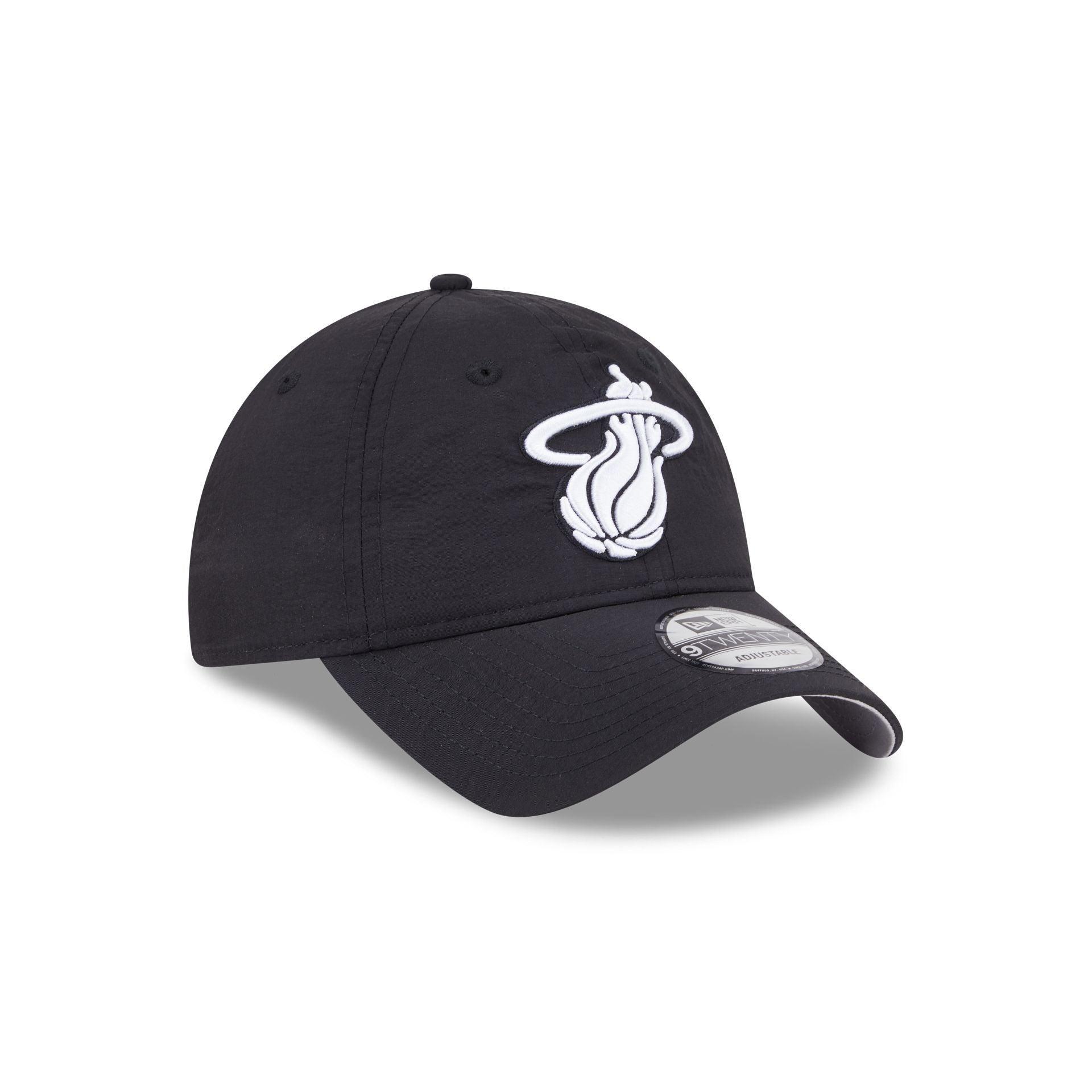 Miami Heat Everyday Nylon Black 9TWENTY Adjustable Hat Male Product Image