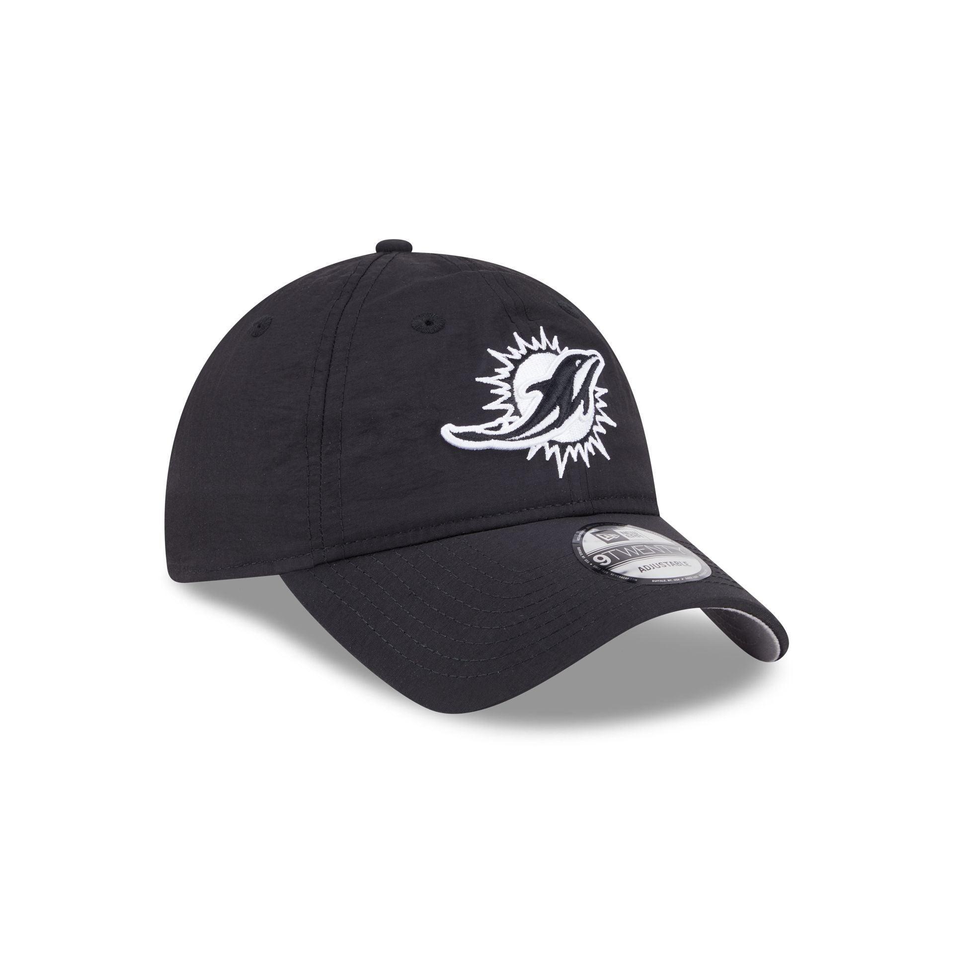 Miami Dolphins Everyday Nylon Black 9TWENTY Adjustable Hat Male Product Image