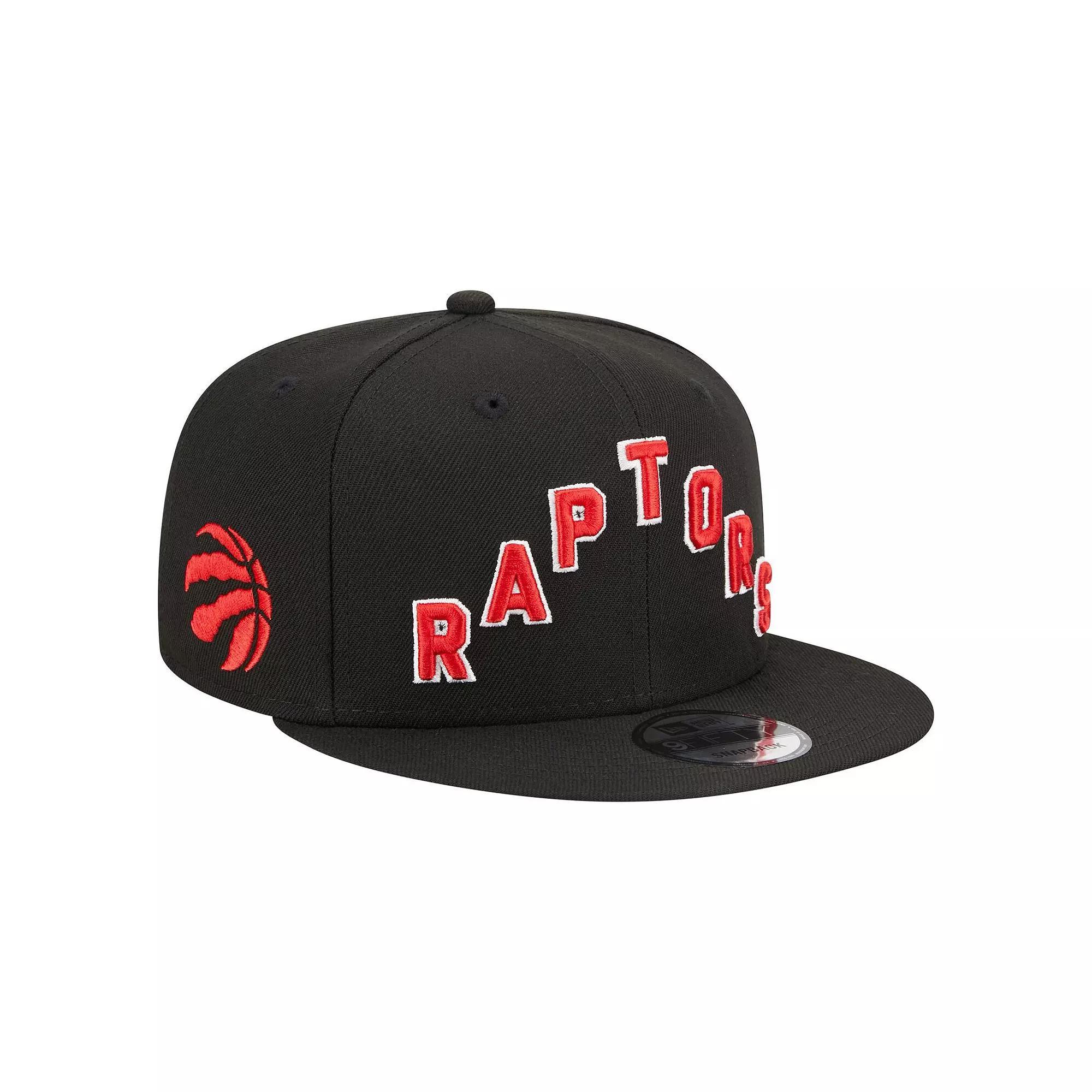 Men's New Era Black Toronto Raptors Jersey Hook Statement Edition 9FIFTY Snapback Hat, Rpt Black Product Image