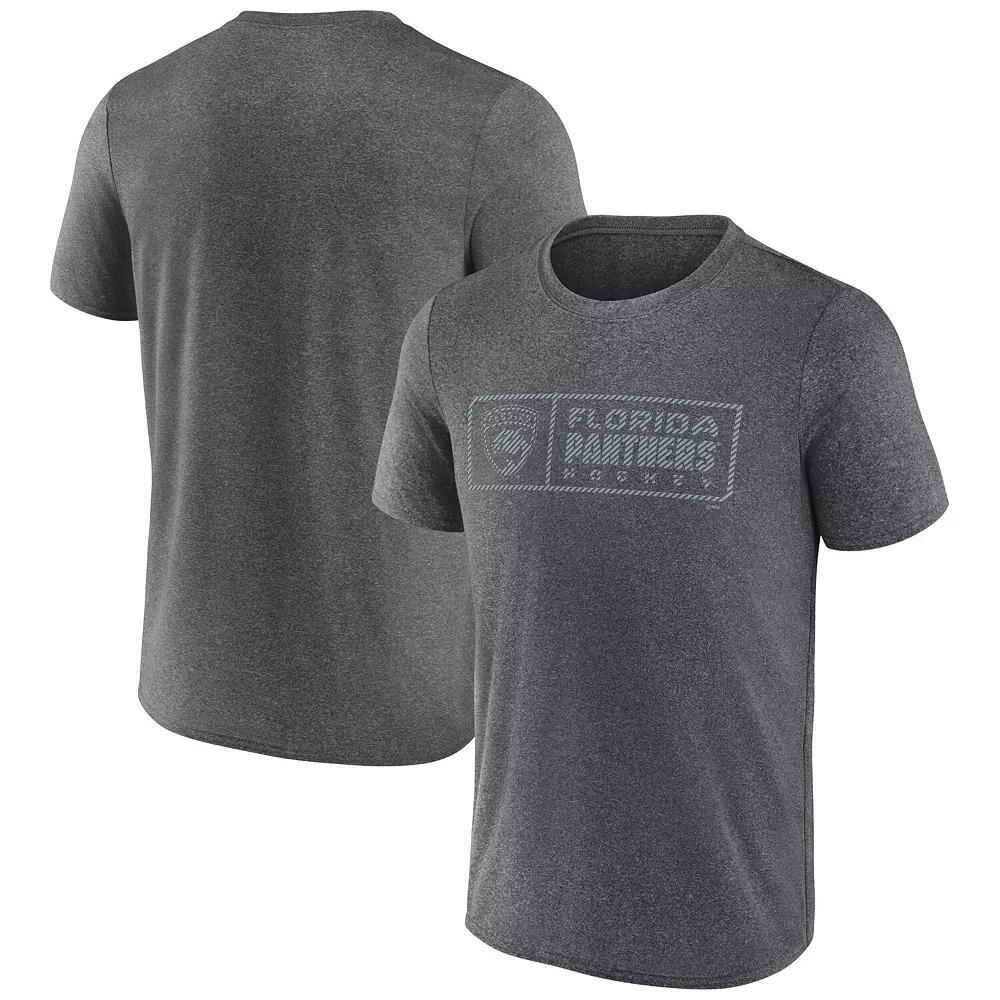 Mens Fanatics Heather Charcoal Florida Panthers Black Ice Synthetic T-Shirt Product Image