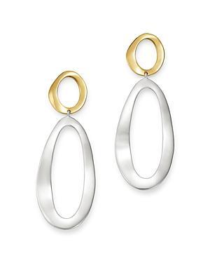 Womens Classico Large Chimera Two-Tone Smooth Snowman Double-Drop Earrings Product Image