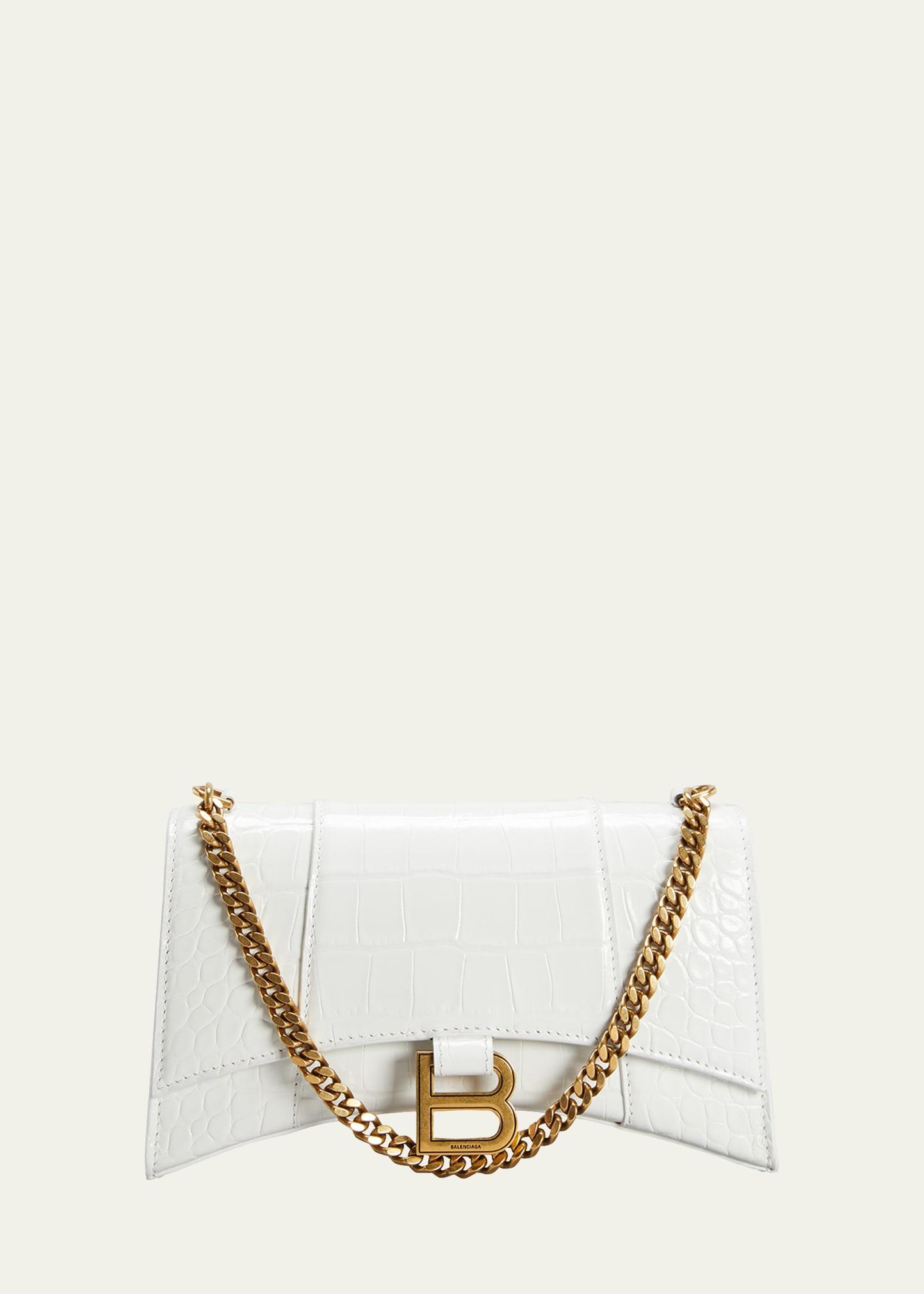Womens Hourglass Wallet with Chain Crocodile Embossed Product Image