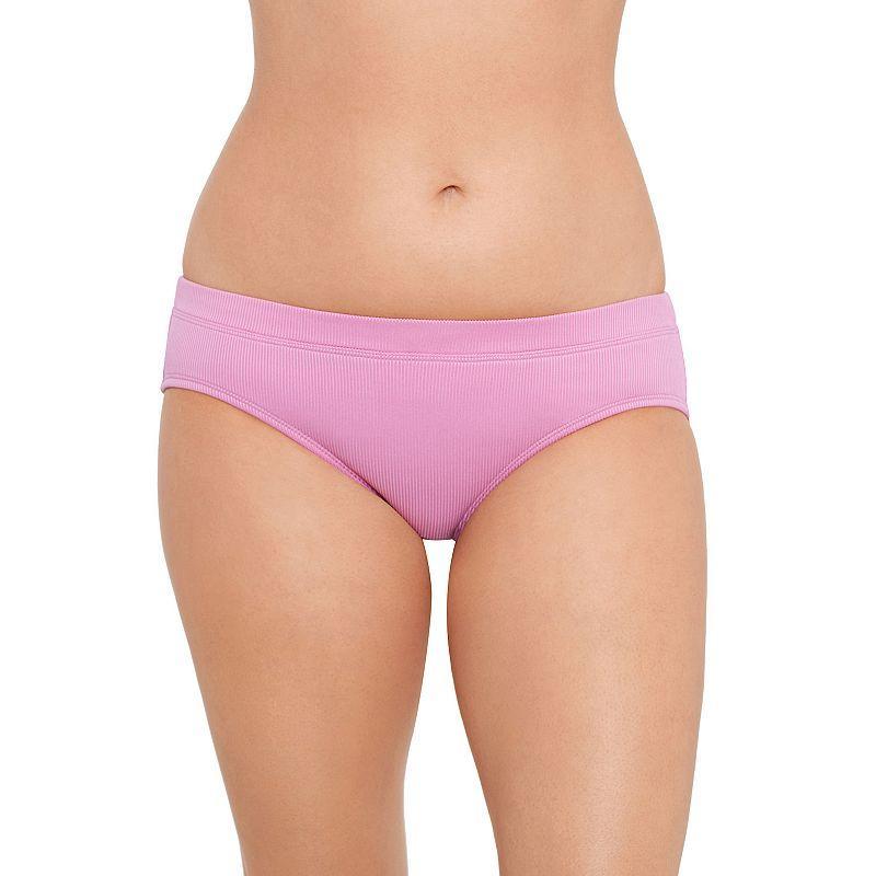 Women's Eco Beach Rib Hipster Swim Briefs, Size: Large, Purple Product Image