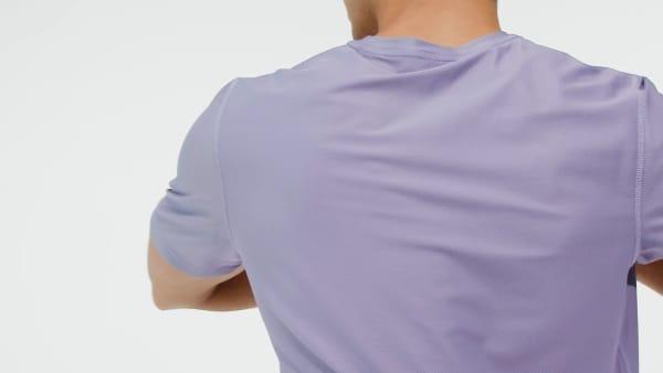 adidas Own the Run Tee Silver Violet 2XL Mens Product Image