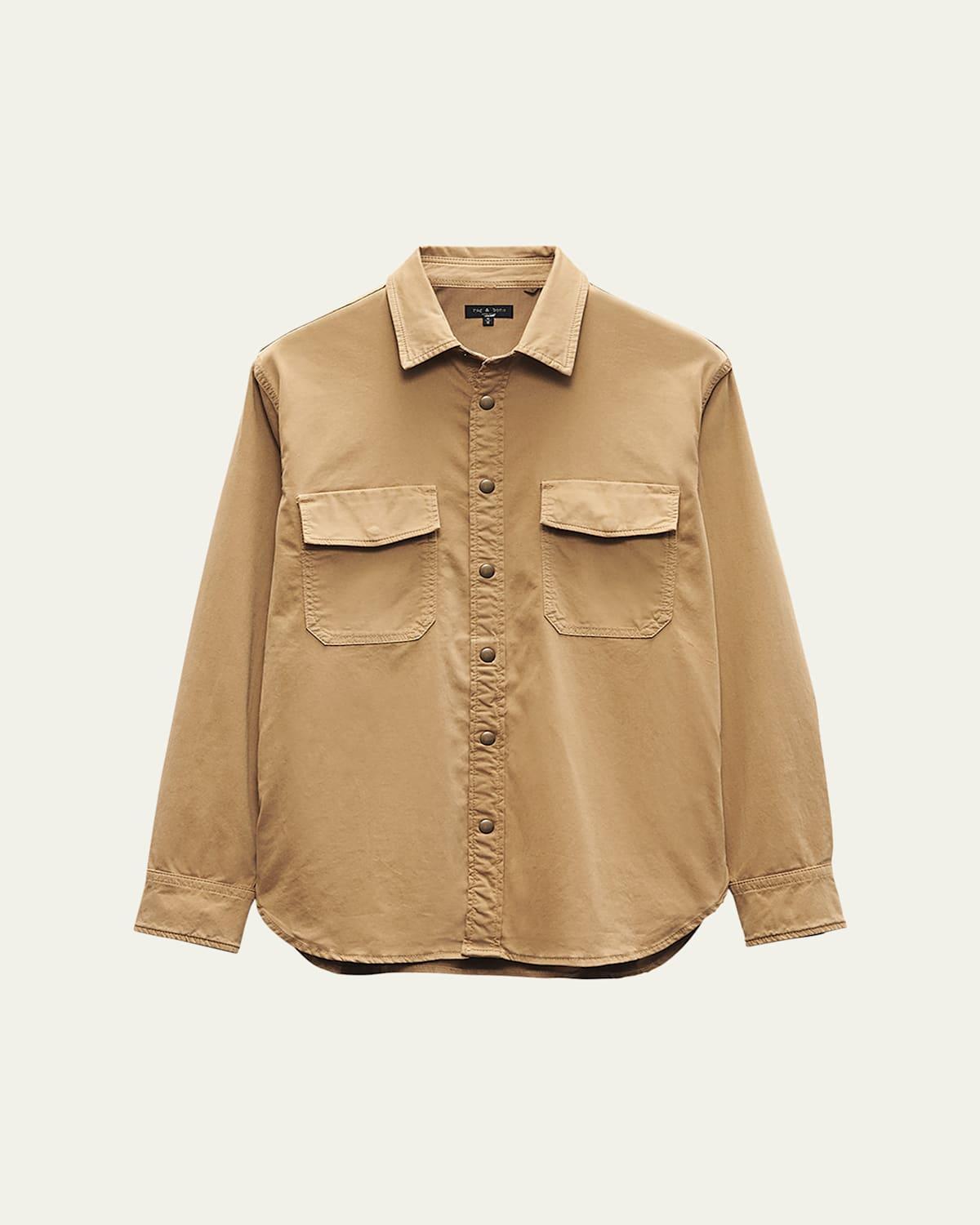Mens Cotton Snap-Front Shirt Product Image