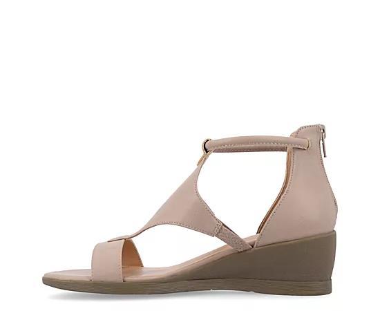 Journee Trayle Women's Wedge Sandals, Size: 7, Brown Product Image
