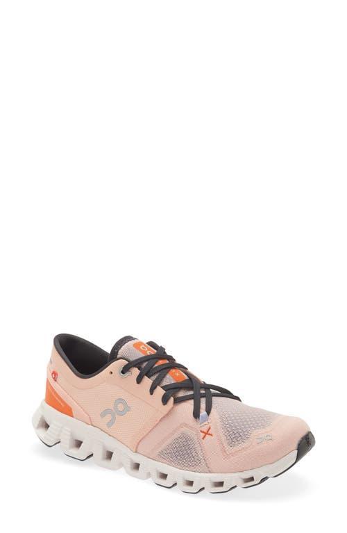 On Womens On Cloud X 3 - Womens Running Shoes Black/Black Product Image