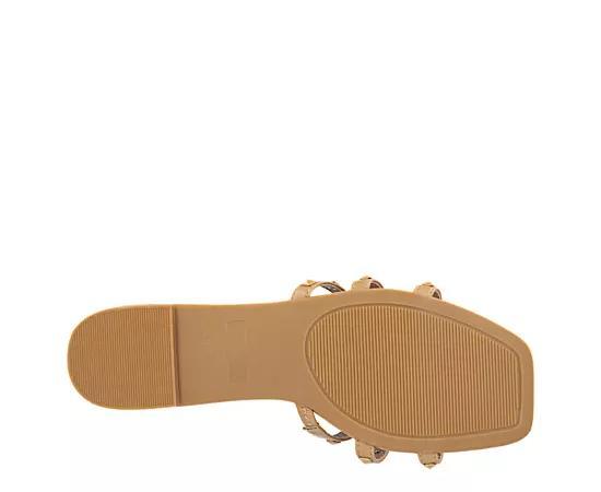 Journee Camarie Women's Embellished Strappy Sandal, Size: 8.5, Beige Product Image