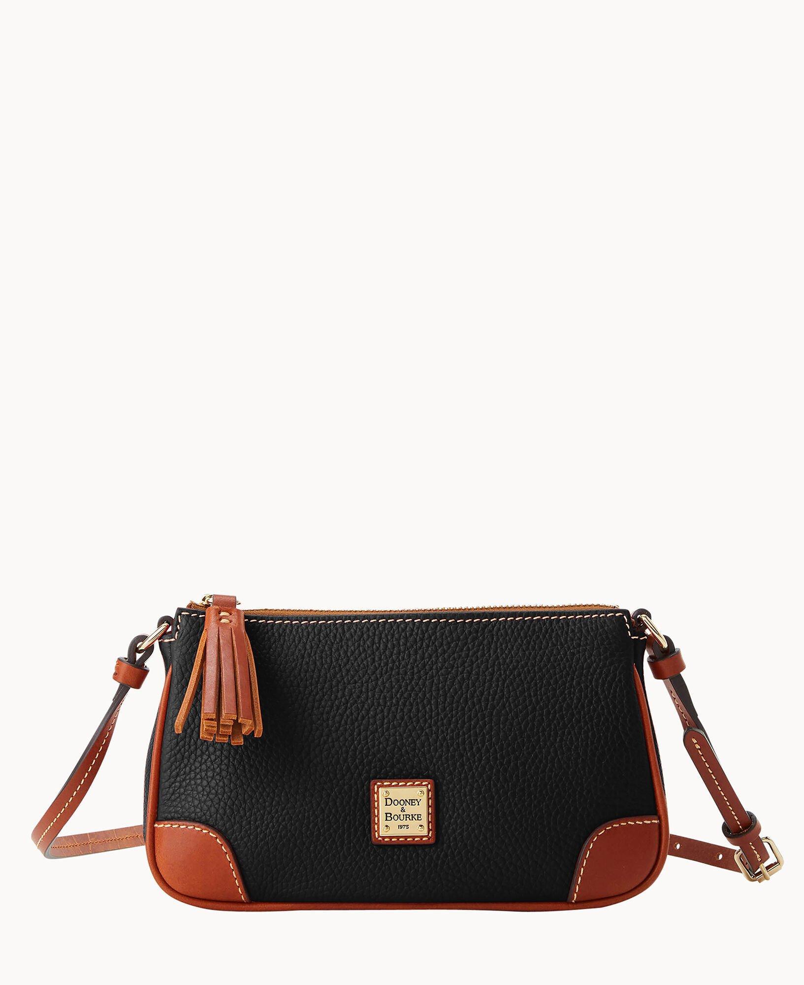 Dooney & Bourke Womens Pebble Grain Slim Crossbody Leather Shoulder Bag in Brown Tmoro Product Image