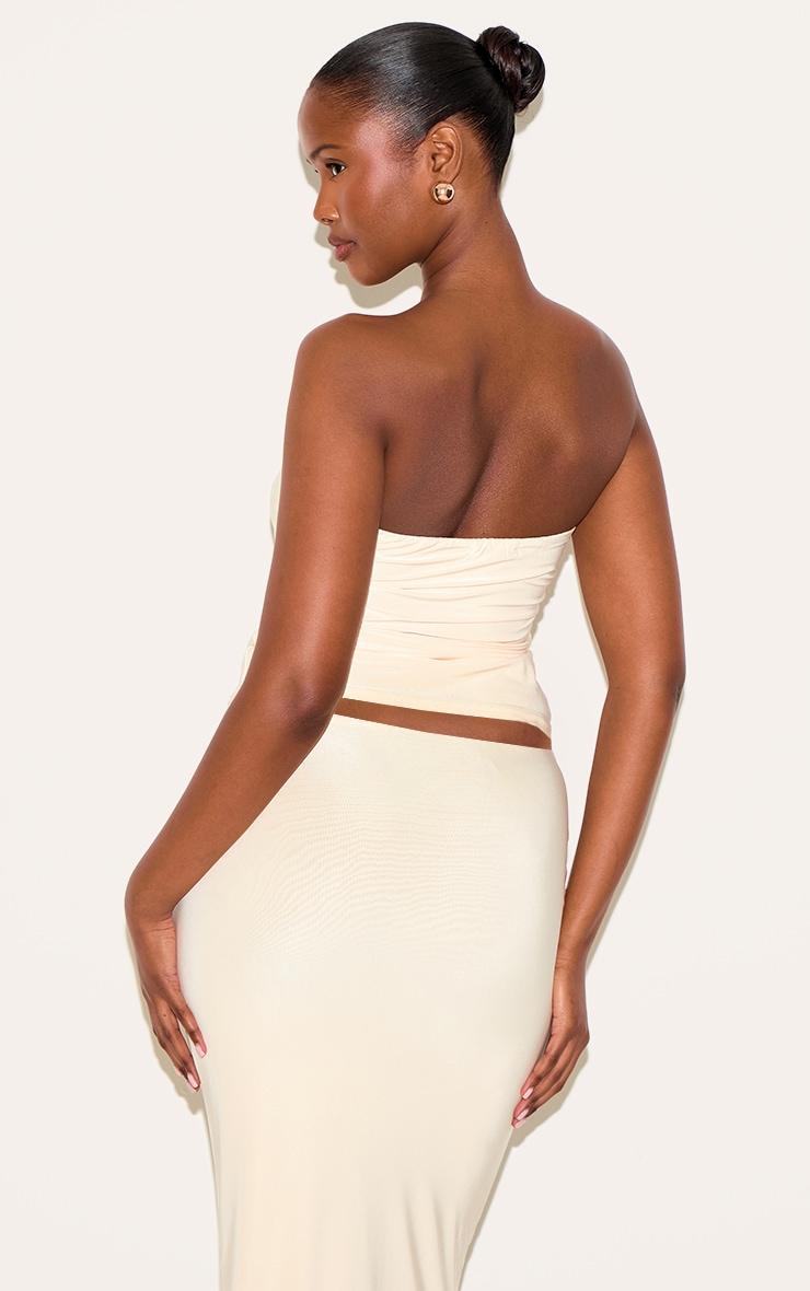 Butter Yellow Double Layer Slinky Bandeau Top Product Image