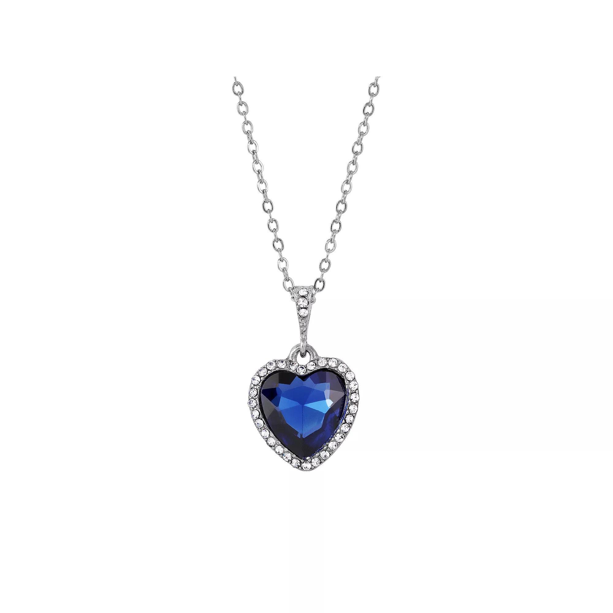 1928 Heart Necklace, Womens, Red Product Image