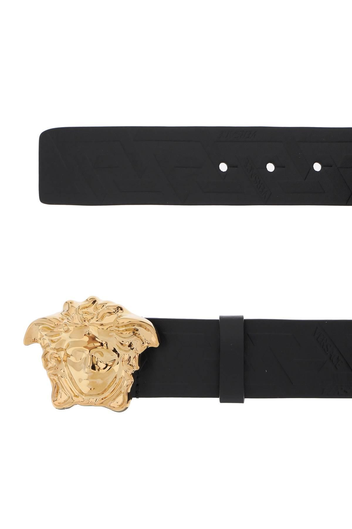 VERSACE La Medusa Leather Belt Man Belt Black Size 39.5 Calfskin Product Image