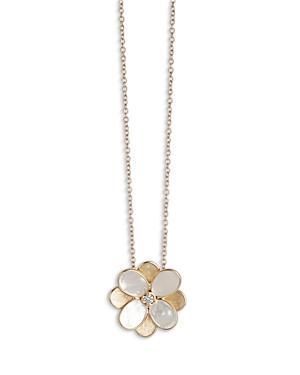 Marco Bicego 18K Yellow Gold Petali Mother of Pearl & Diamond Flower Pendant Necklace, 16.5 Product Image