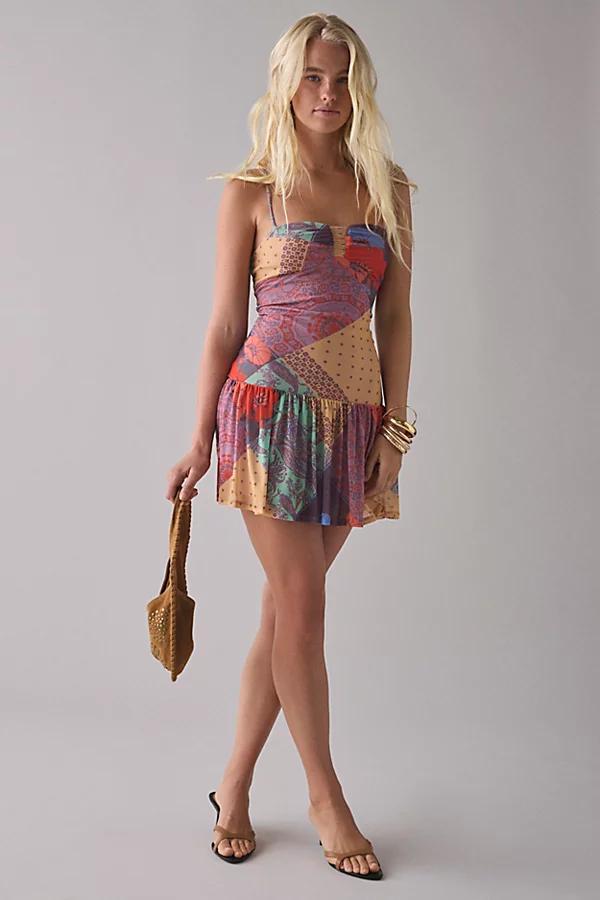 Kimchi Blue Mackenzie Mesh Drop Waist Mini Dress Womens at Urban Outfitters Product Image