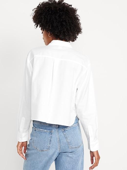 Button-Down Crop Shirt Product Image