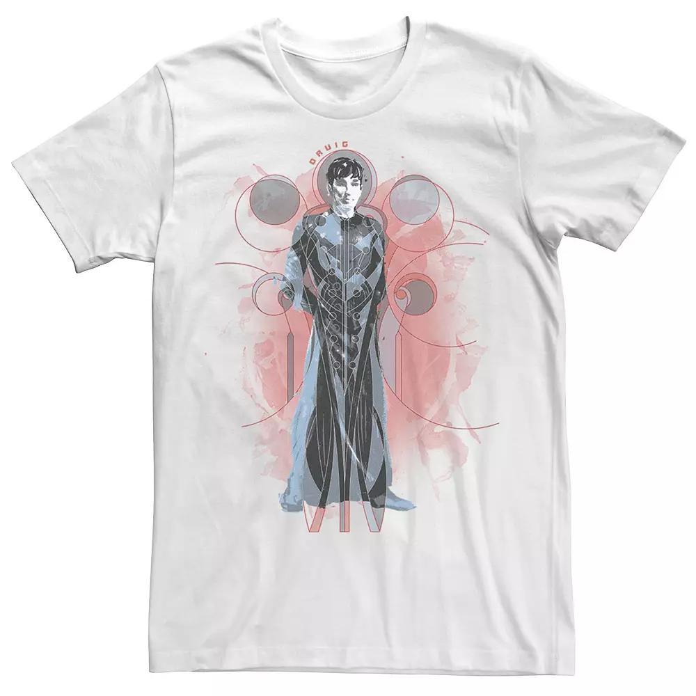 Men's Marvel Eternals Druig Paint Spots Portrait Tee, Boy's, Size: XS, White Product Image