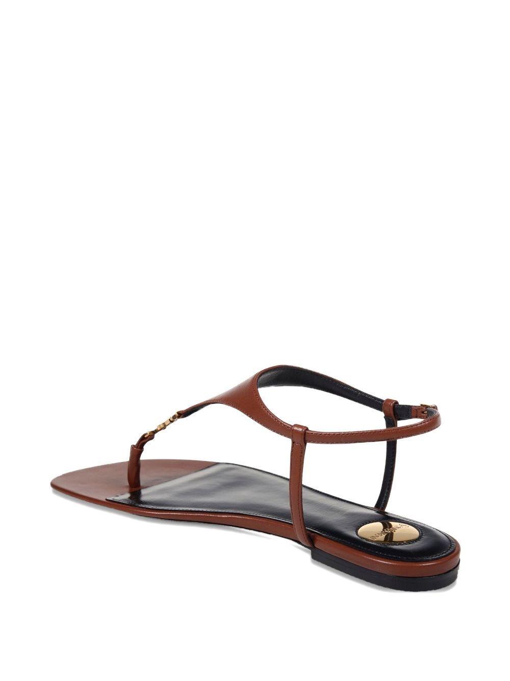 T-strap logo-embellished leather sandals Product Image