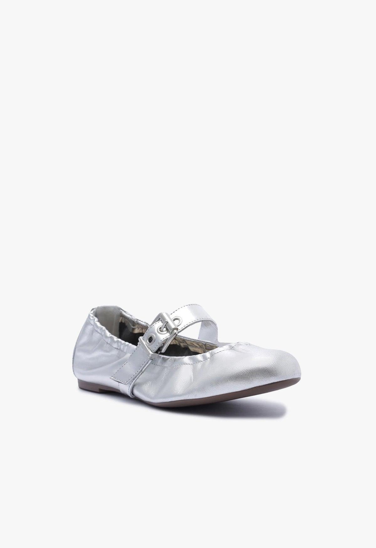 Calita Metallic Leather Flat Product Image