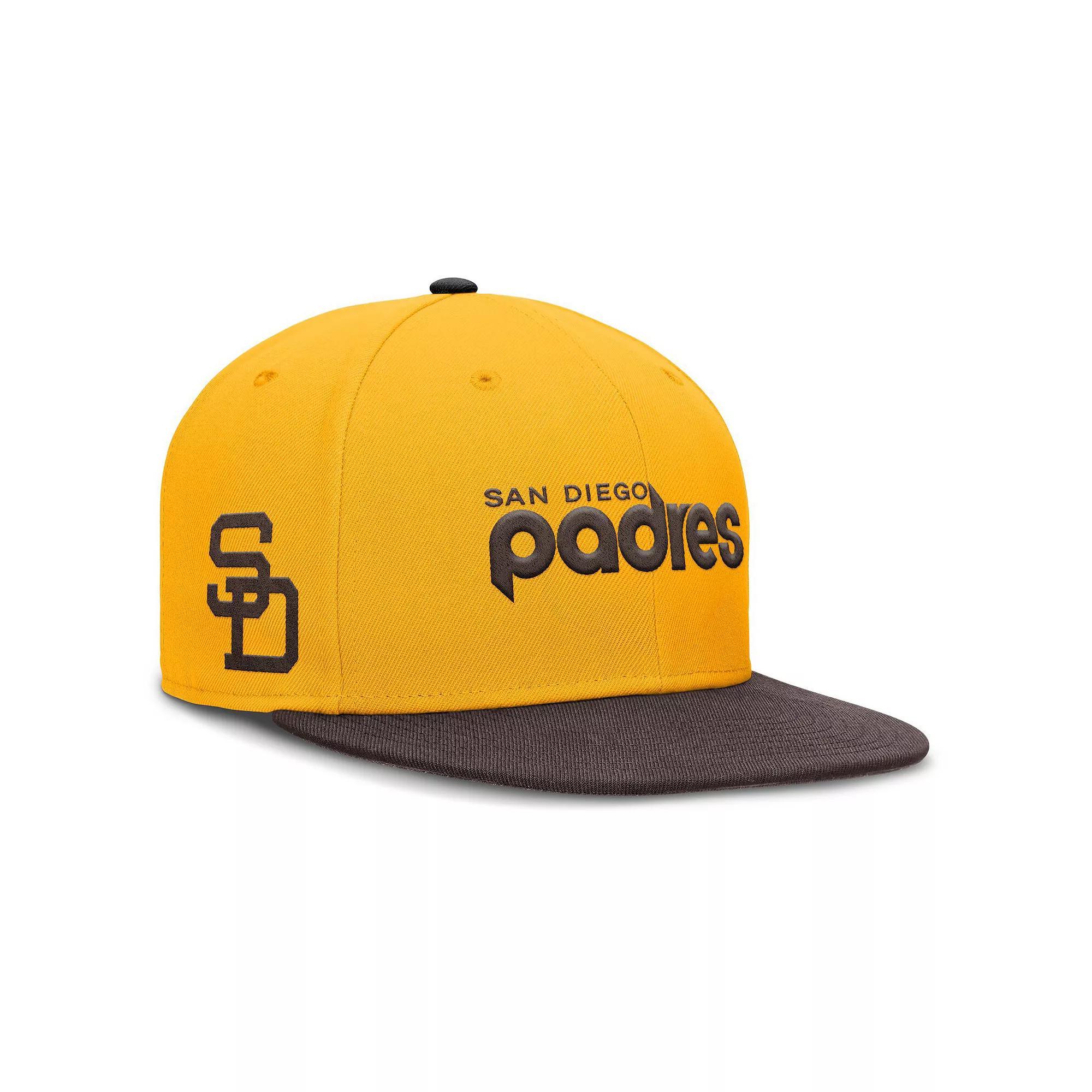Men's Nike Gold San Diego Padres True Performance Fitted Hat, Size: 7 3/4 Product Image