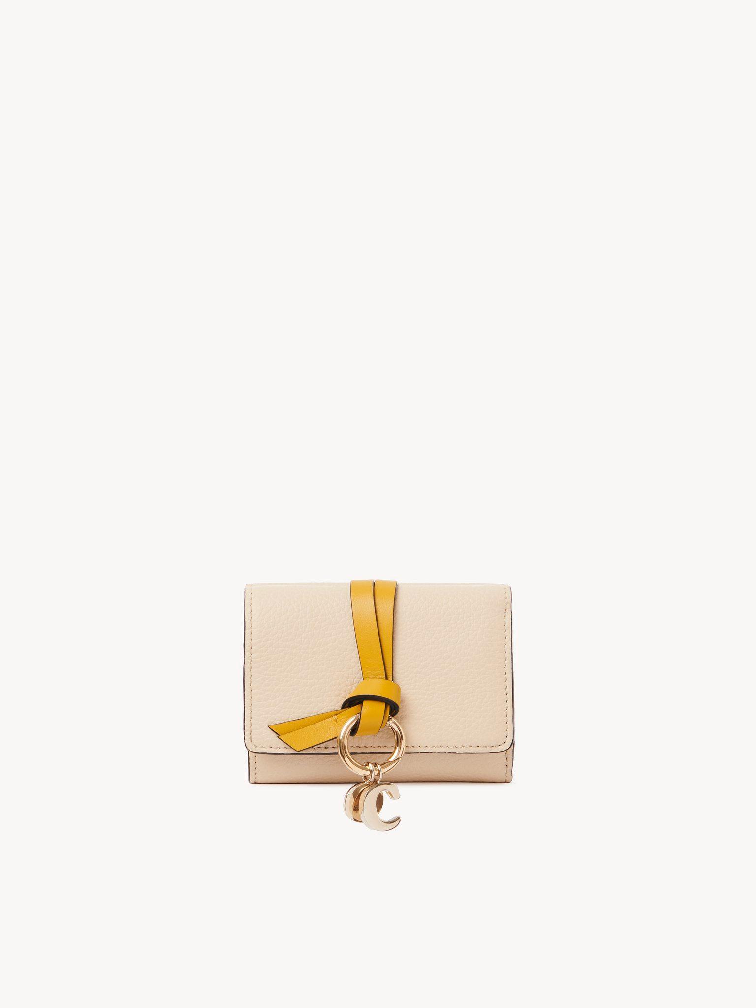 Small Alphabet tri-fold in grained leather Product Image