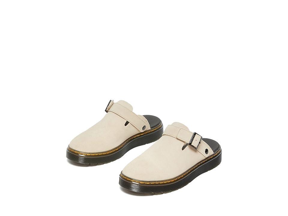 Dr. Martens Womens Carlson Suede Buckle Strap Clogs Product Image