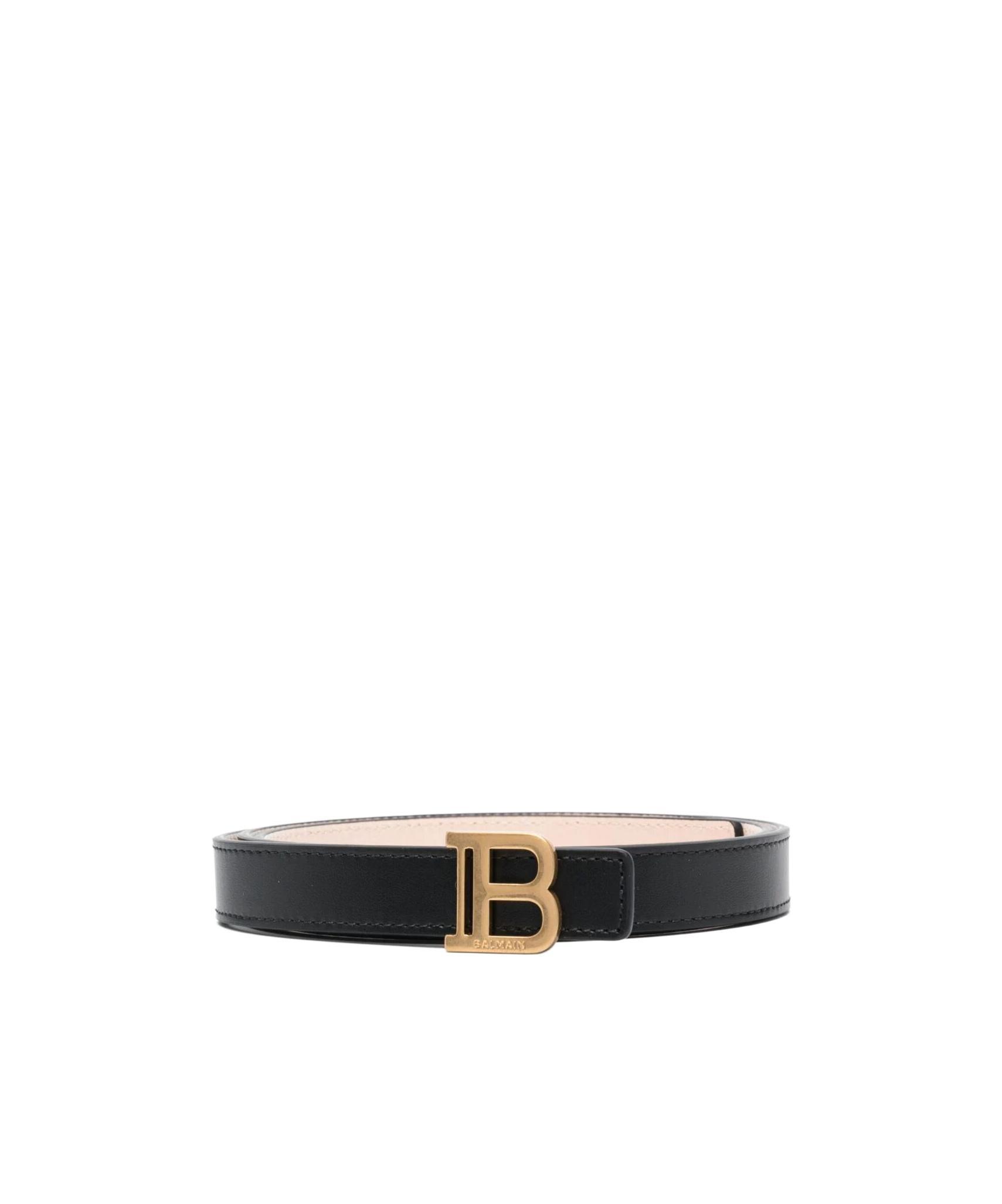 BALMAIN Logo Buckle Belt In Black Product Image