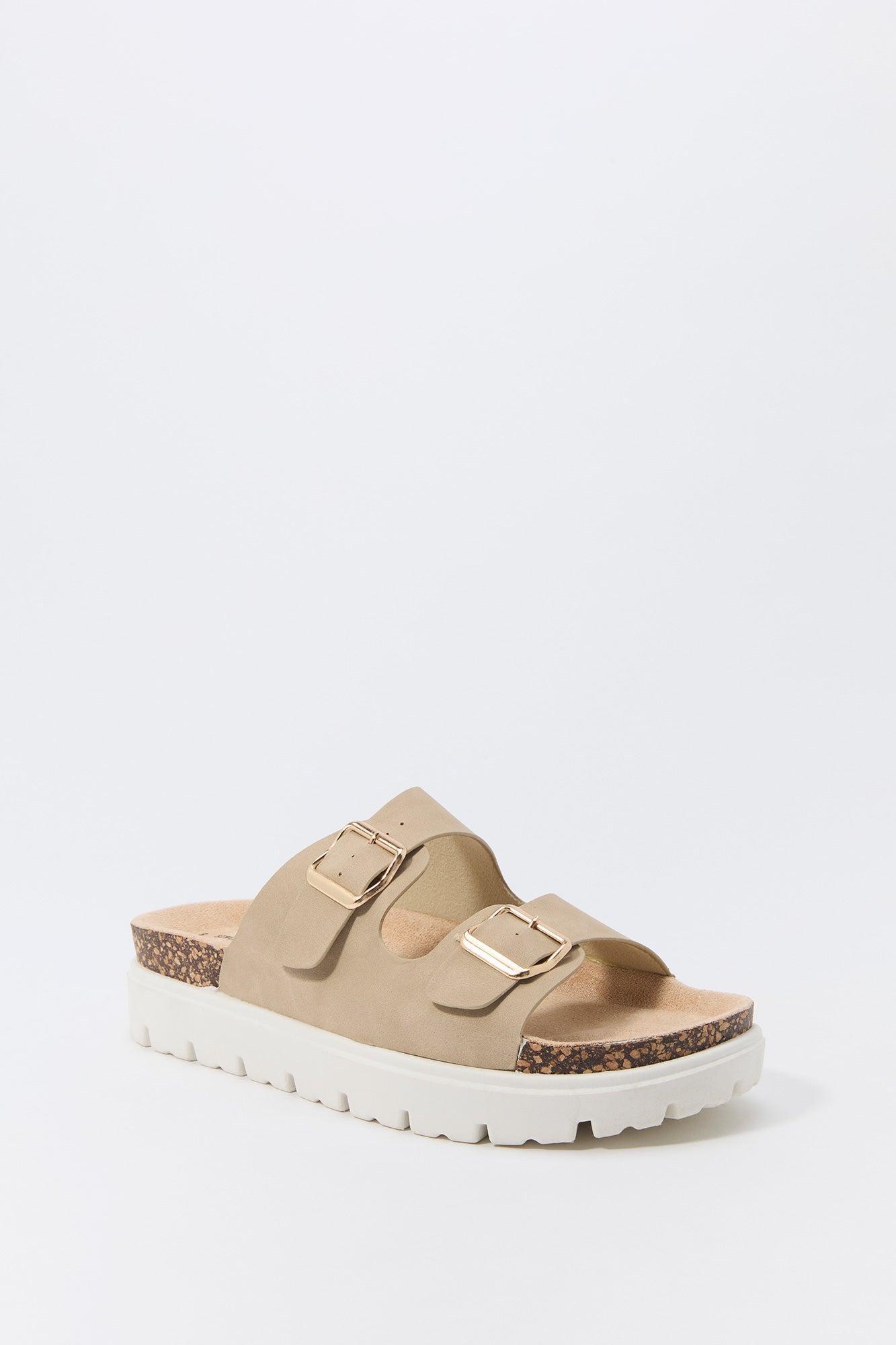 Buckled Platform Cork Sandal Female Product Image