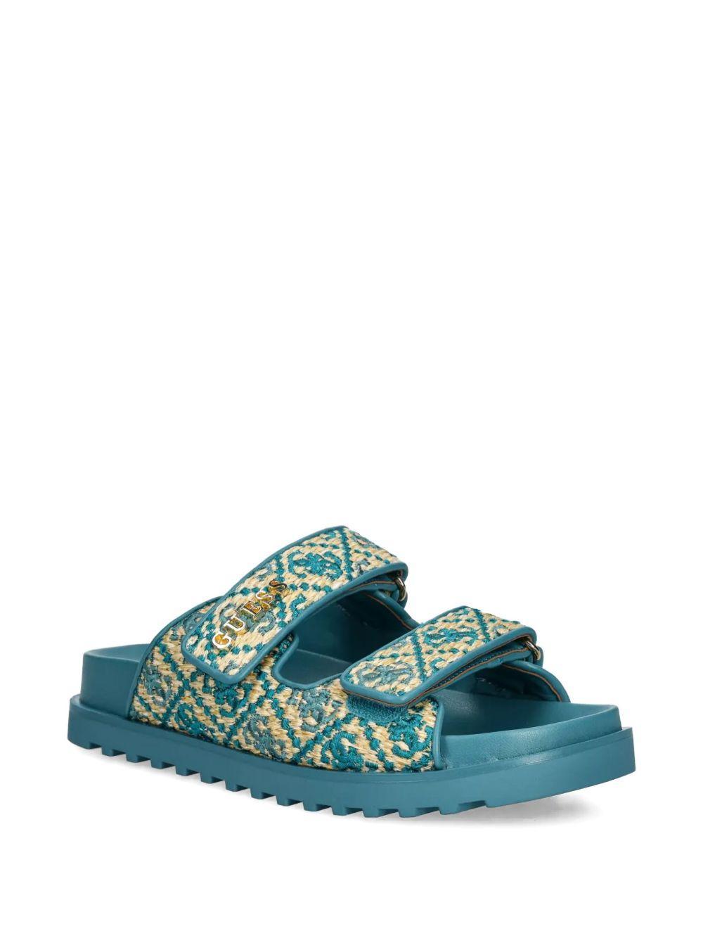 Fadeliza textured double-strap flat sandals Product Image