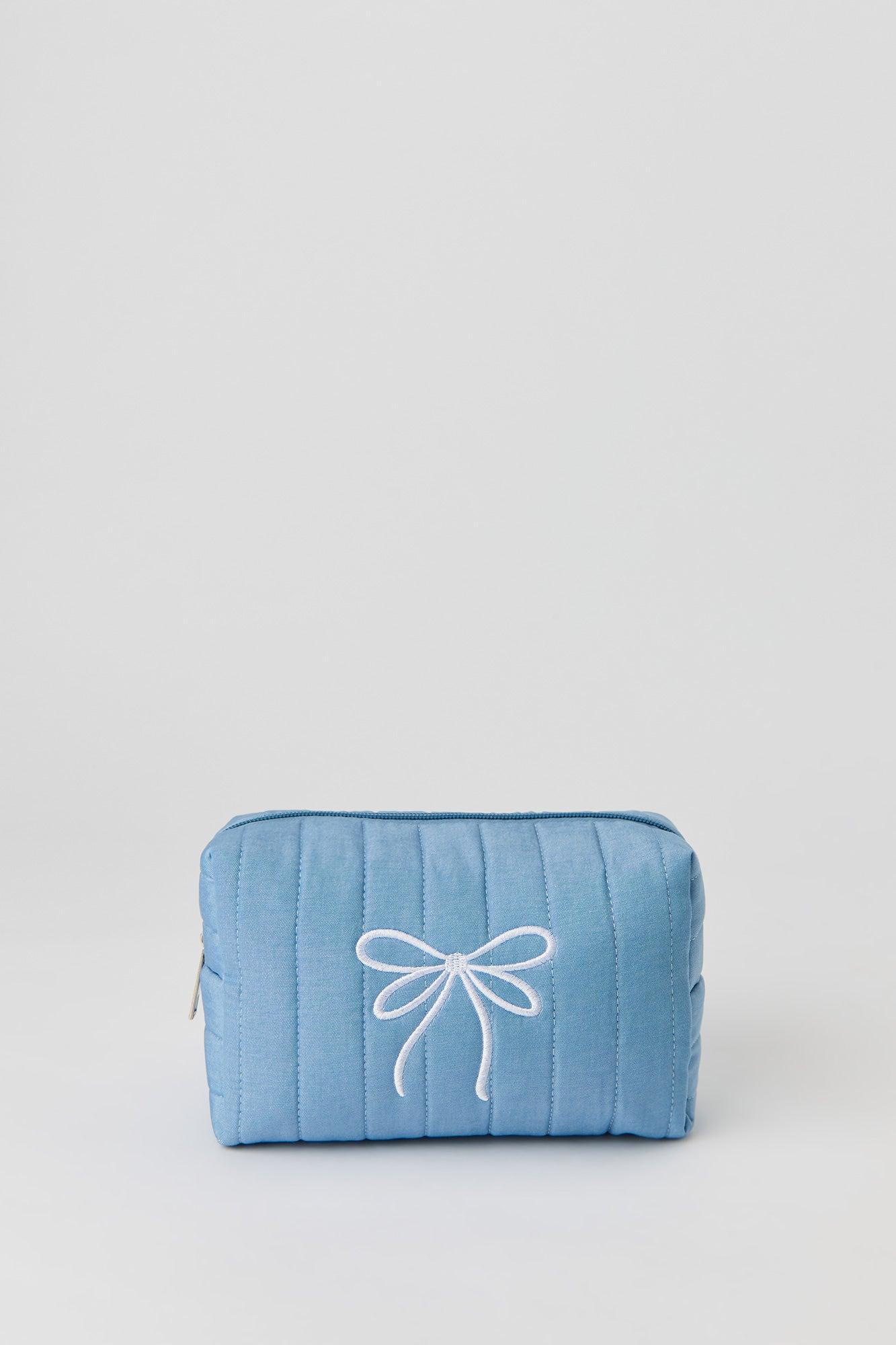 Bow Embroidered Makeup Bag Female Product Image