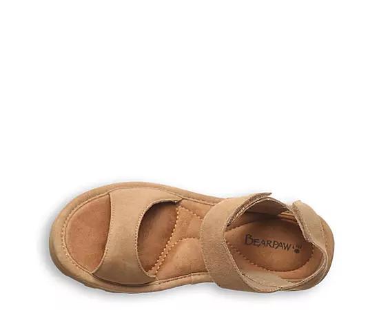 Bearpaw Crest Women's Slingback Platform Sandals, Size: 6, Iced Brown Product Image