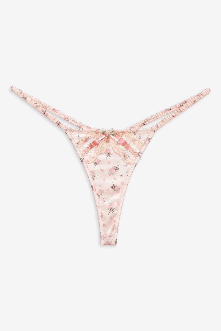 Peaches & Cream Thong Panty — Peach Product Image