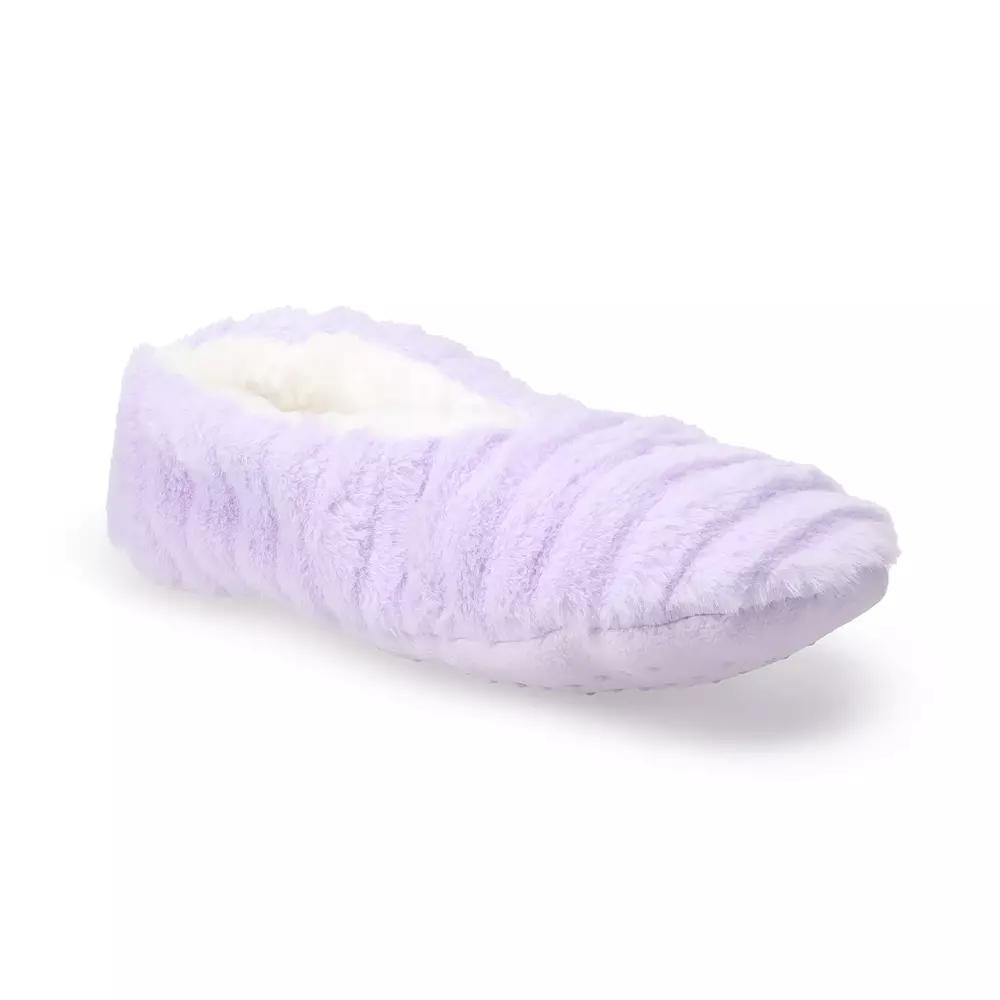 Women's Cozy Soft Faux Fur Ballerina Slipper Socks, Size: Small-Medium Product Image