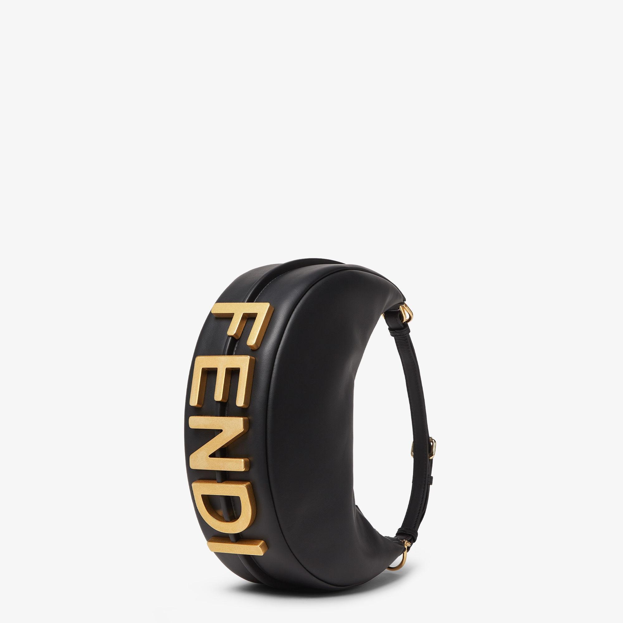 Fendigraphy SmallBlack leather bag Product Image