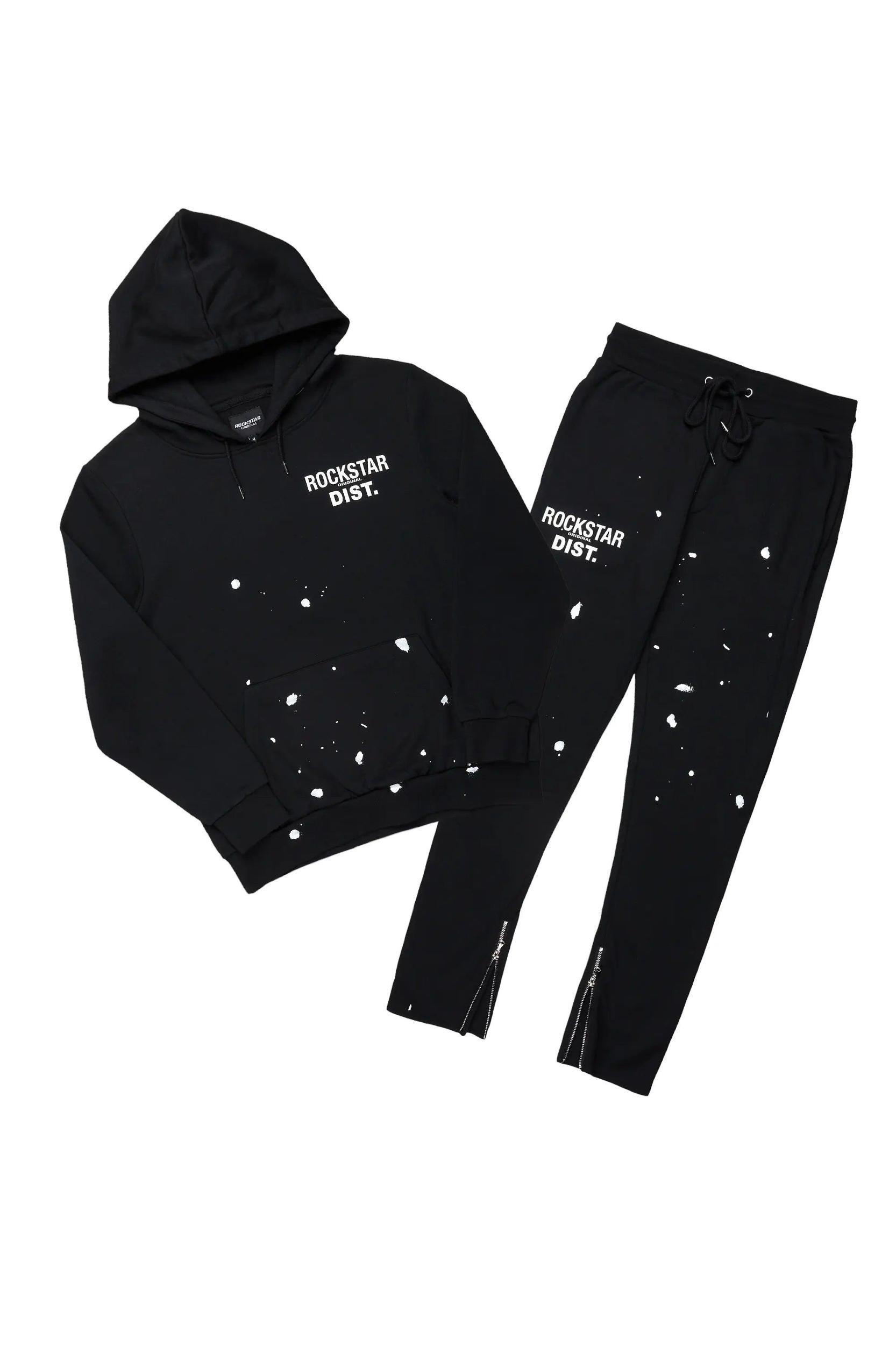 Raffer Black Slim Fit Track Set Male Product Image