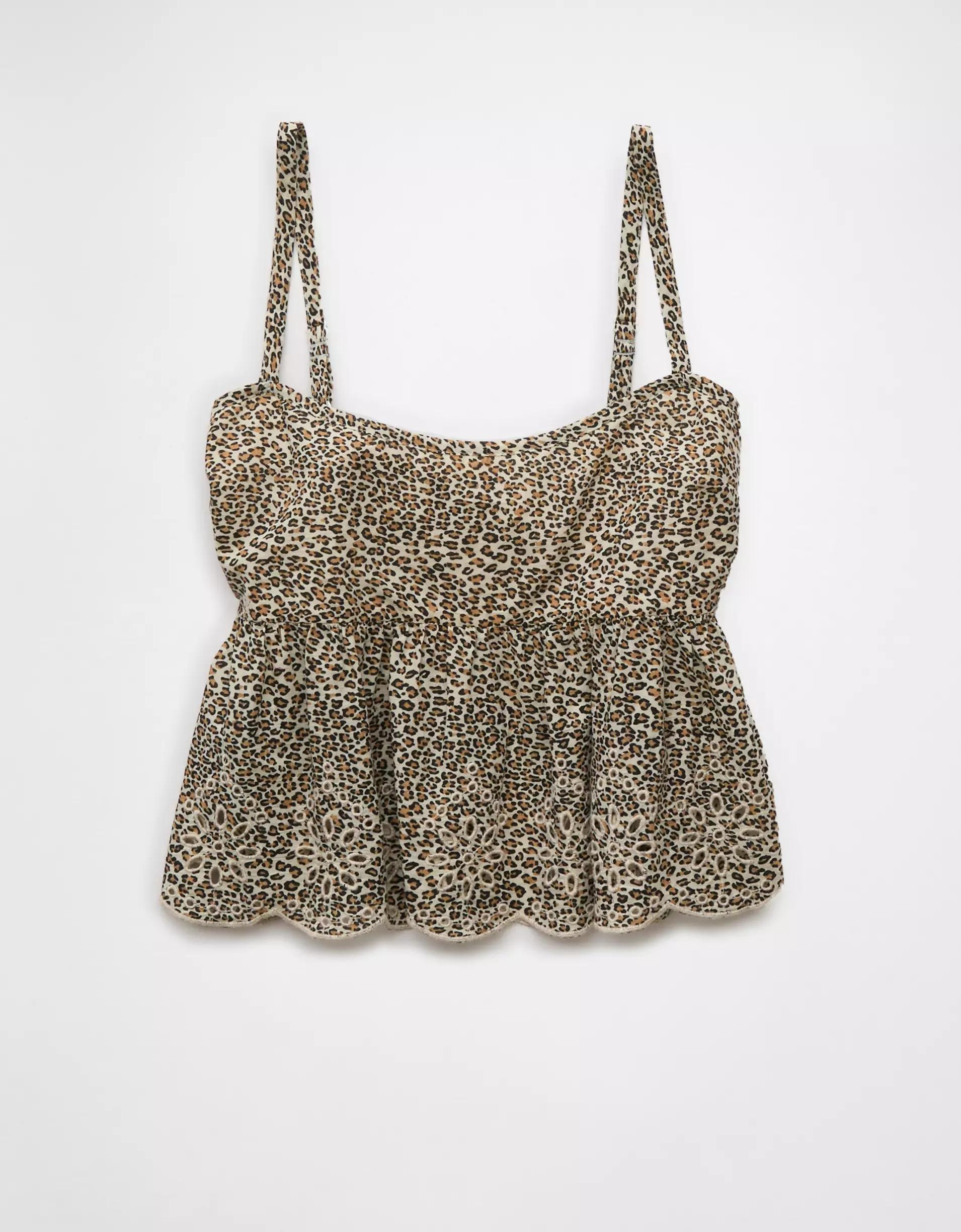 AE Leopard Eyelet Cami Product Image