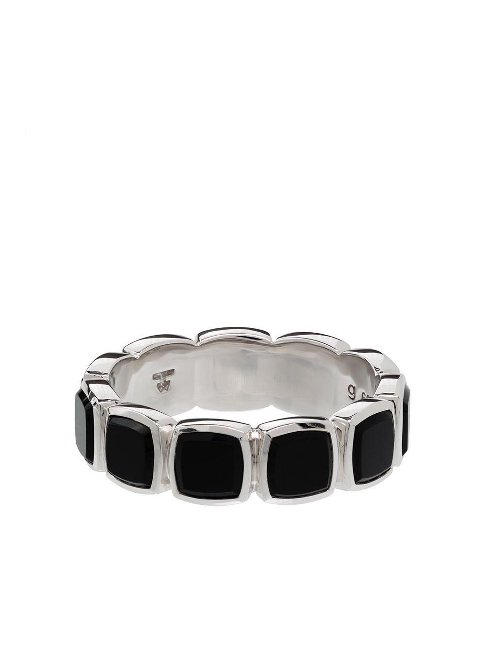 onyx embellished band ring Product Image