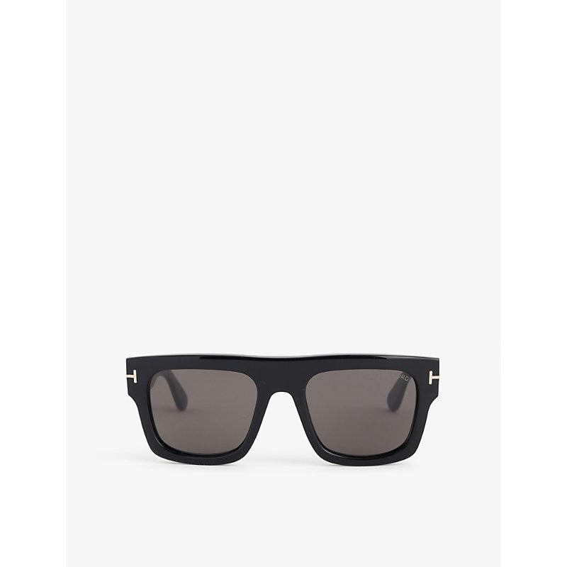 TOM FORD Eyewear Fausto Square In Shiny Black Product Image