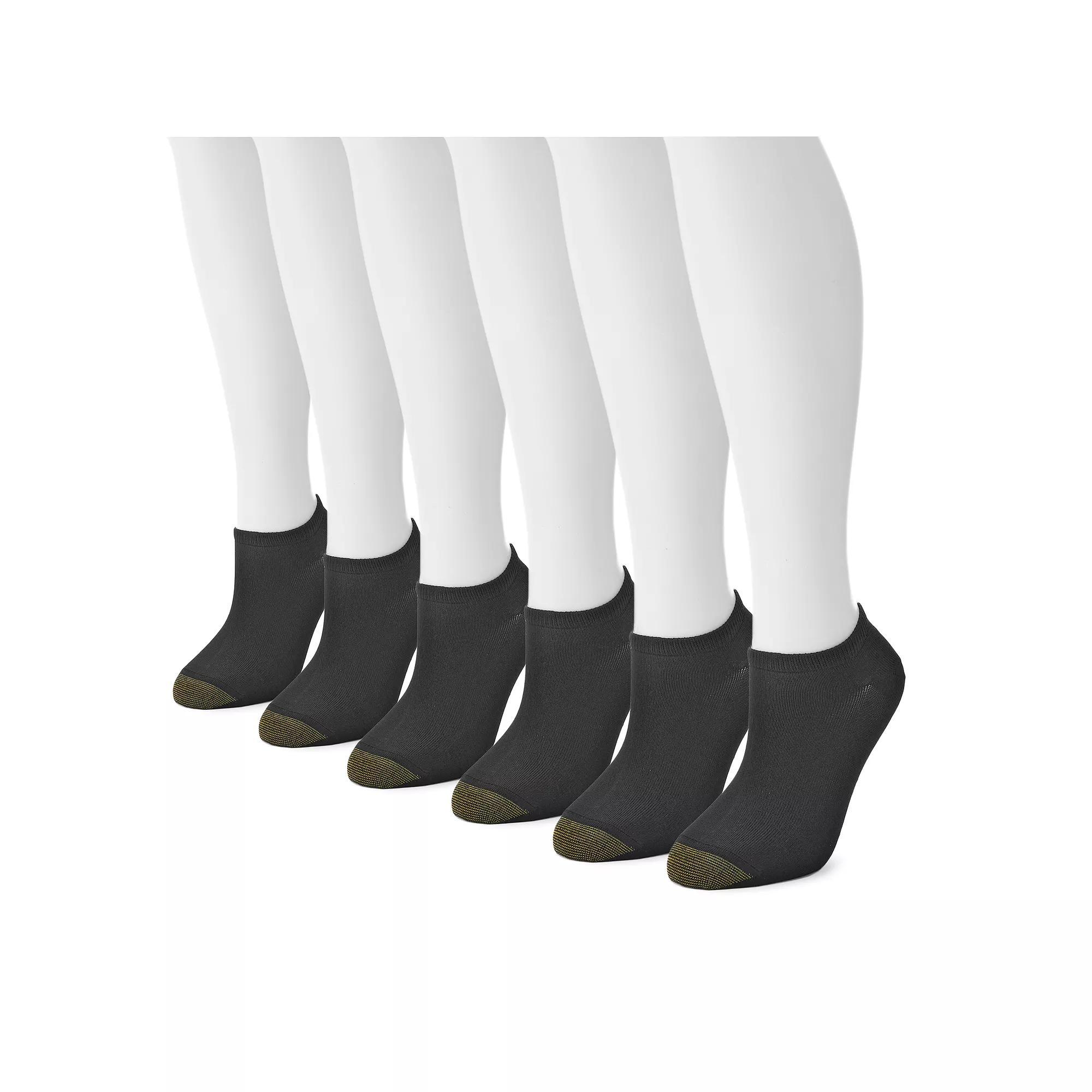 Women's GOLDTOE® 6-Pack Ultrasoft Liner Socks, Size: 9-11, Black Product Image