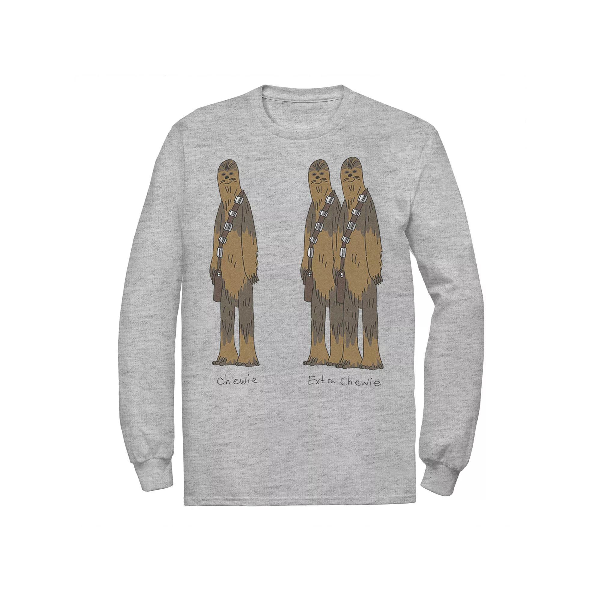 Men's Star Wars Chewie & Extra Chewie Graphic Tee, Size: Medium, Athletic Grey Product Image