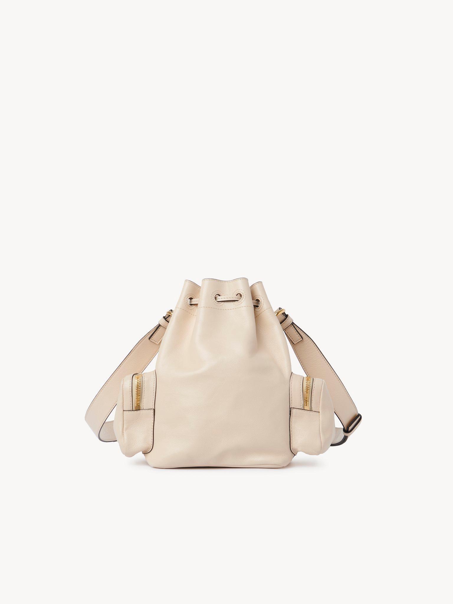 Camera Bucket bag in shiny leather Product Image