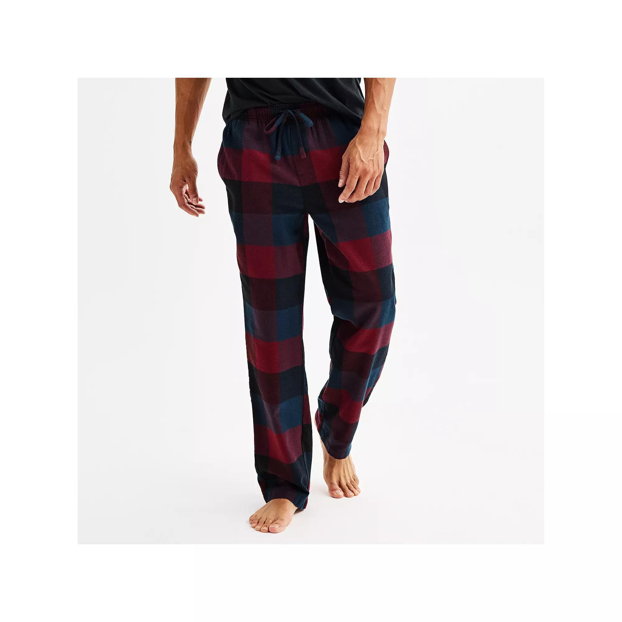 Mens Sonoma Goods For Life Flannel Drawstring Pajama Pants Product Image