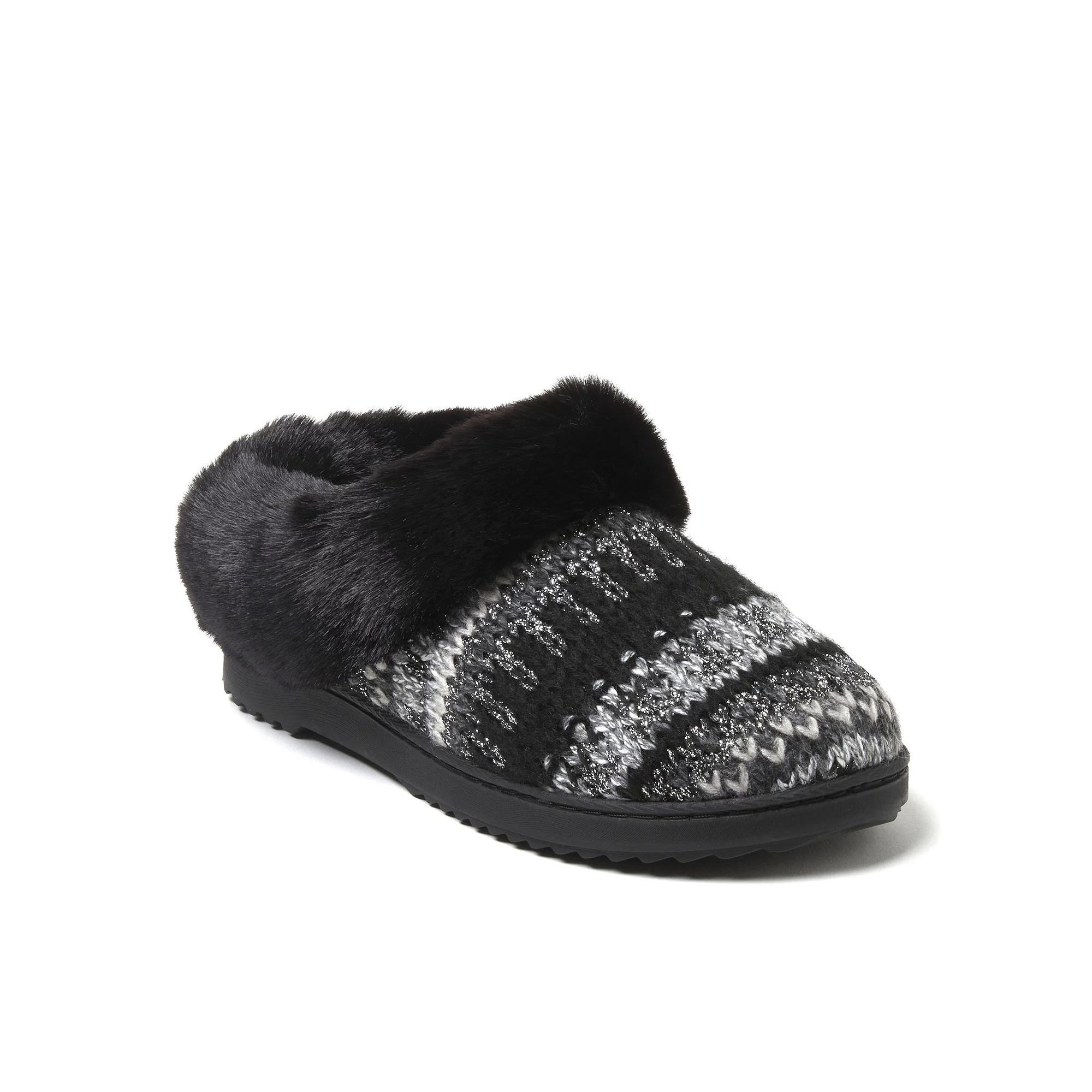 Dearfoams Hannah Festive Knit Womens Clog Slippers Product Image