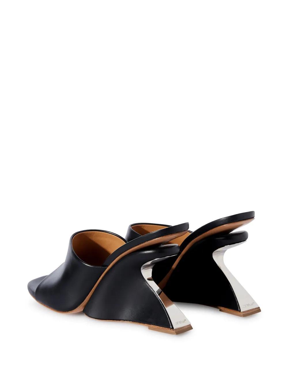 Jug wedge-heel leather sandals Product Image