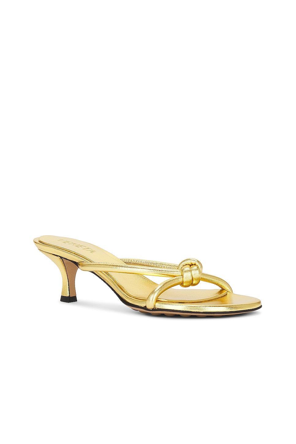 Bottega Veneta Metallic Blink Mule Sandal in Metallic Product Image