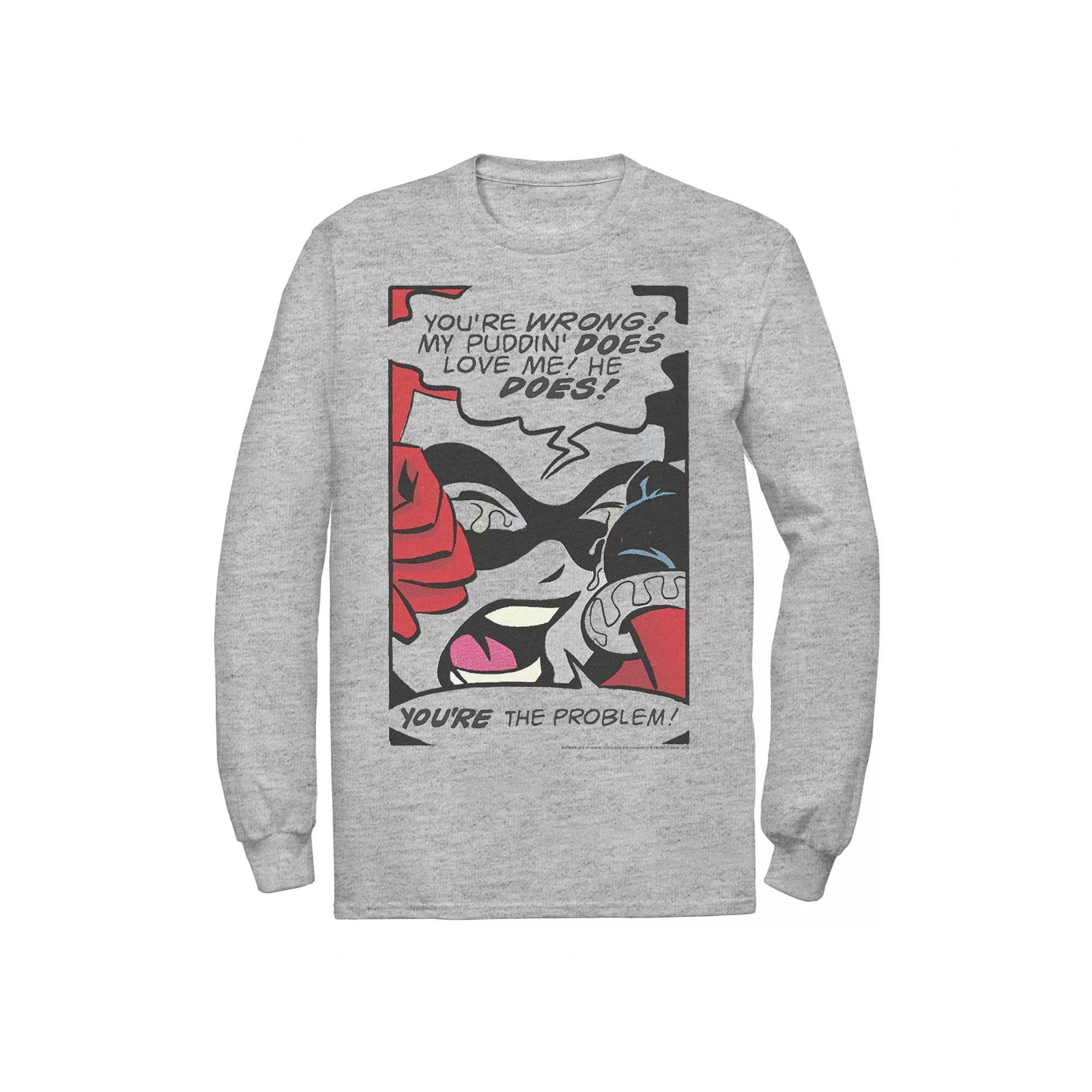 Men's DC Comics Harley Quinn Crying Comic Tee, Size: Small, White Product Image